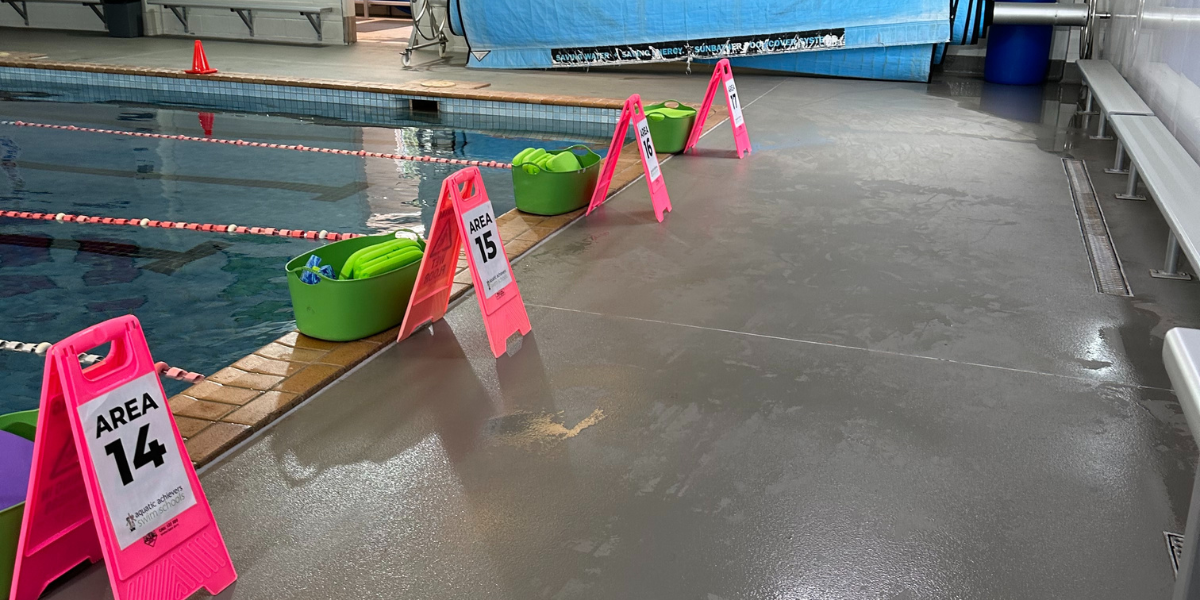 Resin Flooring for Pool Concourse